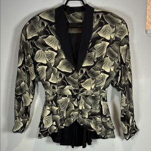 Vintage Rare Designer Black and Cream Blazer